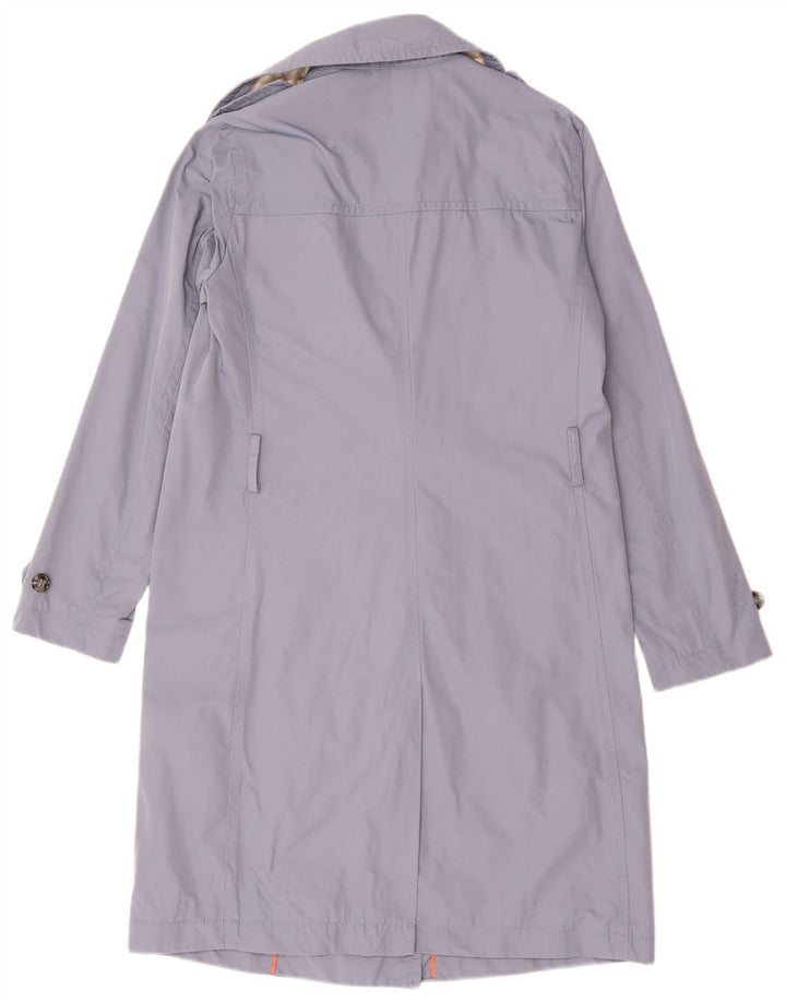 Benetton Damen Übergroßer Trenchcoat UK 10 Small Blau Polyester