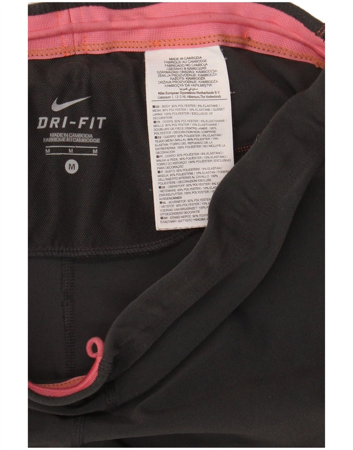 Nike Damen Dri Fit Capri-Trainingshose, UK 14, Mittelschwarz, Polyester