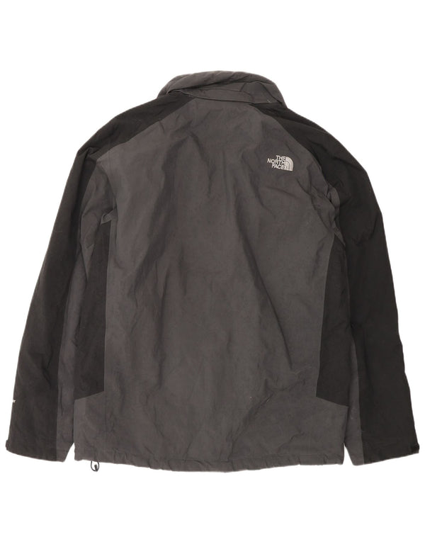 The North Face Herren-Windbreaker-Jacke UK 38 Mittelgraues Colourblock-Nylon