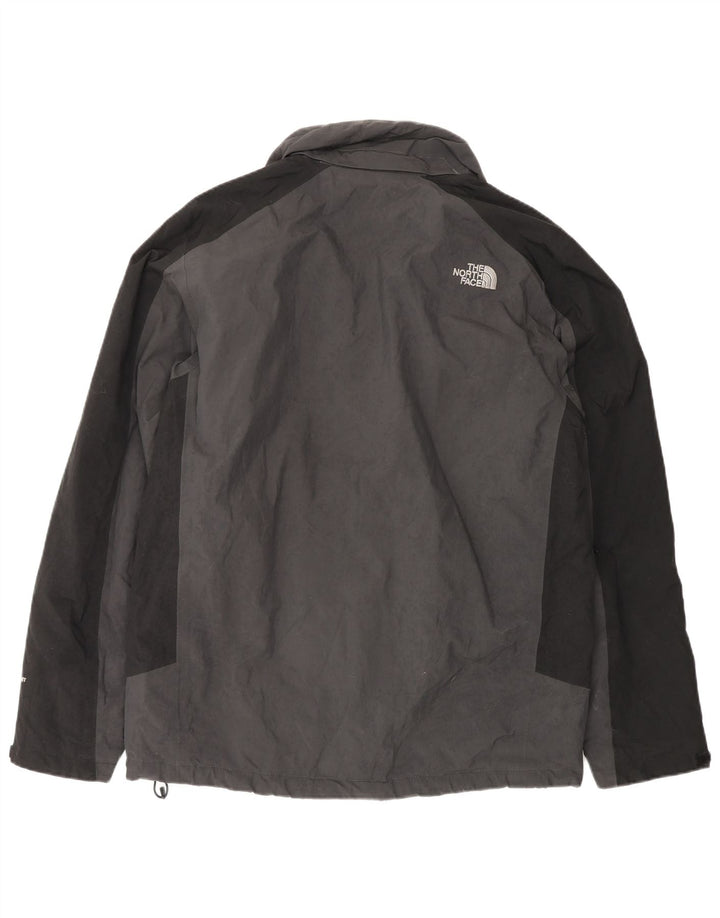 The North Face Herren-Windbreaker-Jacke UK 38 Mittelgraues Colourblock-Nylon