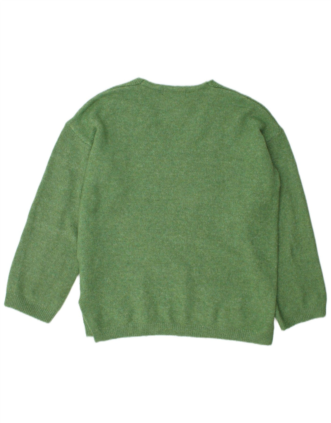Marks & Spencer Damen-Pullover in Übergröße mit V-Ausschnitt, Gr. 14, Mittelgrün