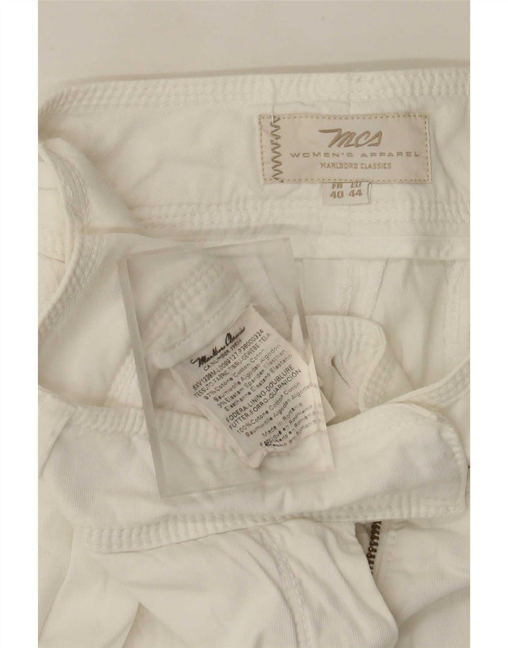 Gerade Anzughose für Damen von Marlboro Classics, W30, L29, weiße Baumwolle