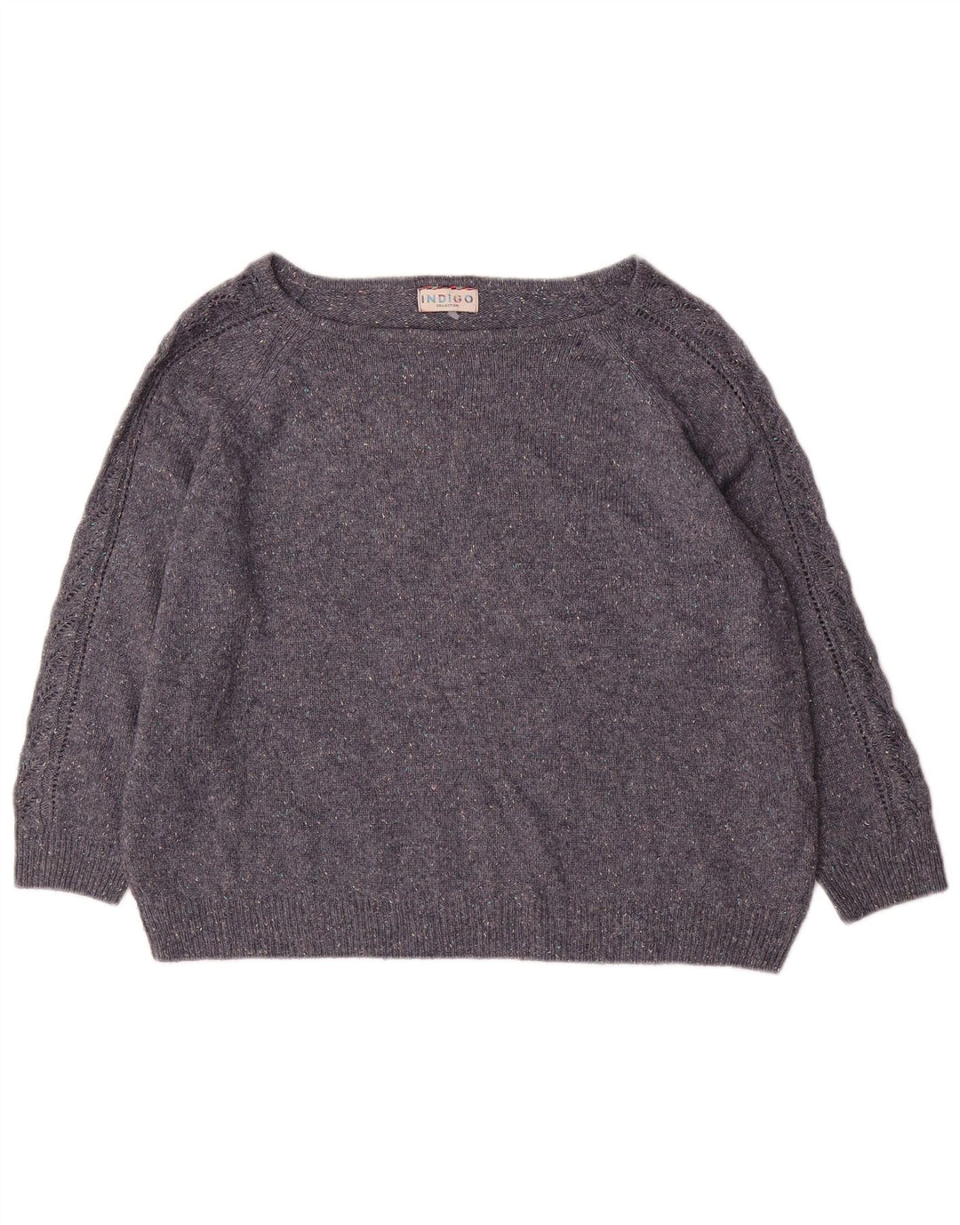 Marks & Spencer Damen-Pullover mit U-Boot-Ausschnitt, Gr. 14, Marineblau