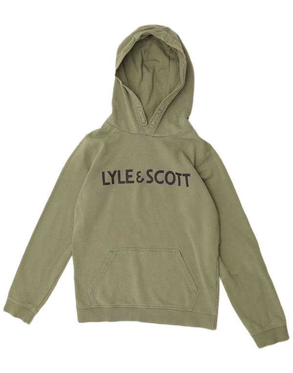 Lyle & Scott Jungen-Pullover mit grafischem Kapuzenpullover in normaler Passform, 14–15 Jahre, Grün