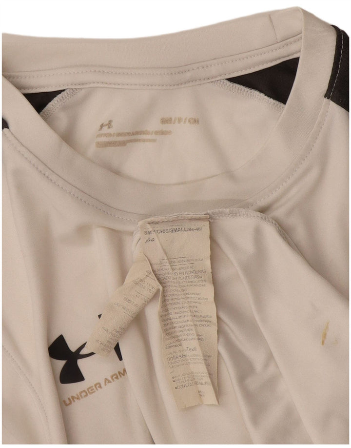 Under Armour Herren T-Shirt Top Small Weiß Colourblock Polyester