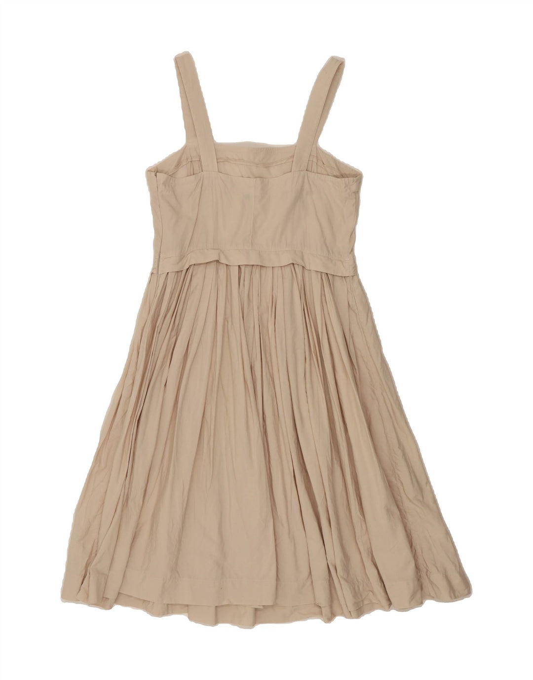 BENETTON Womens Sleeveless A-Line Dress UK 12 Medium Beige Vintage Benetton and Second-Hand Benetton from Messina Hembry 