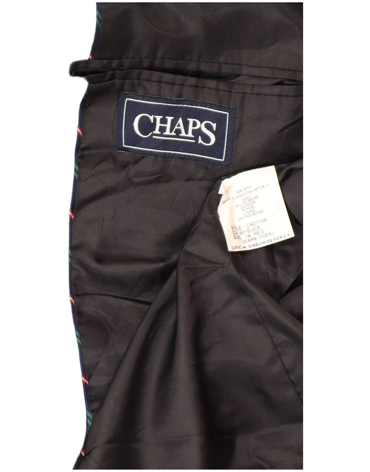 Chaps Jungen-Blazer mit 2 Knöpfen, 15–16 Jahre, schwarzes Polyester
