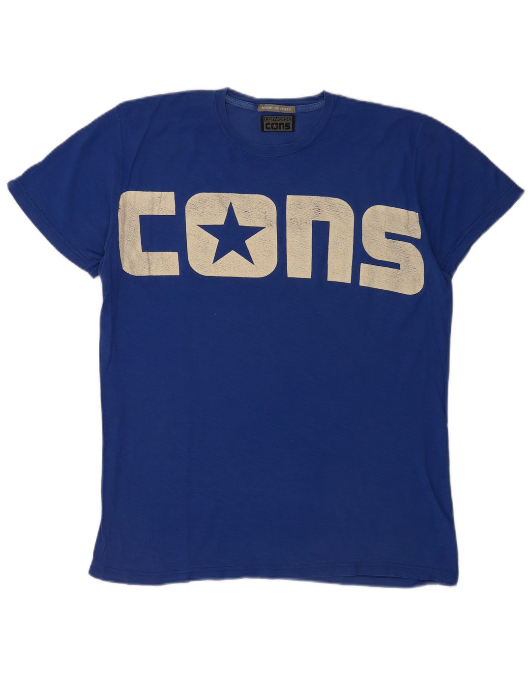 Converse Herren T-Shirt mit Grafik, Größe L, Blau