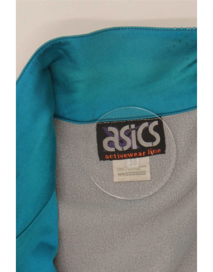 Asics Herren-Trainingsanzug-Top-Jacke IT 56 XL, schwarzes Colourblock-Polyamid