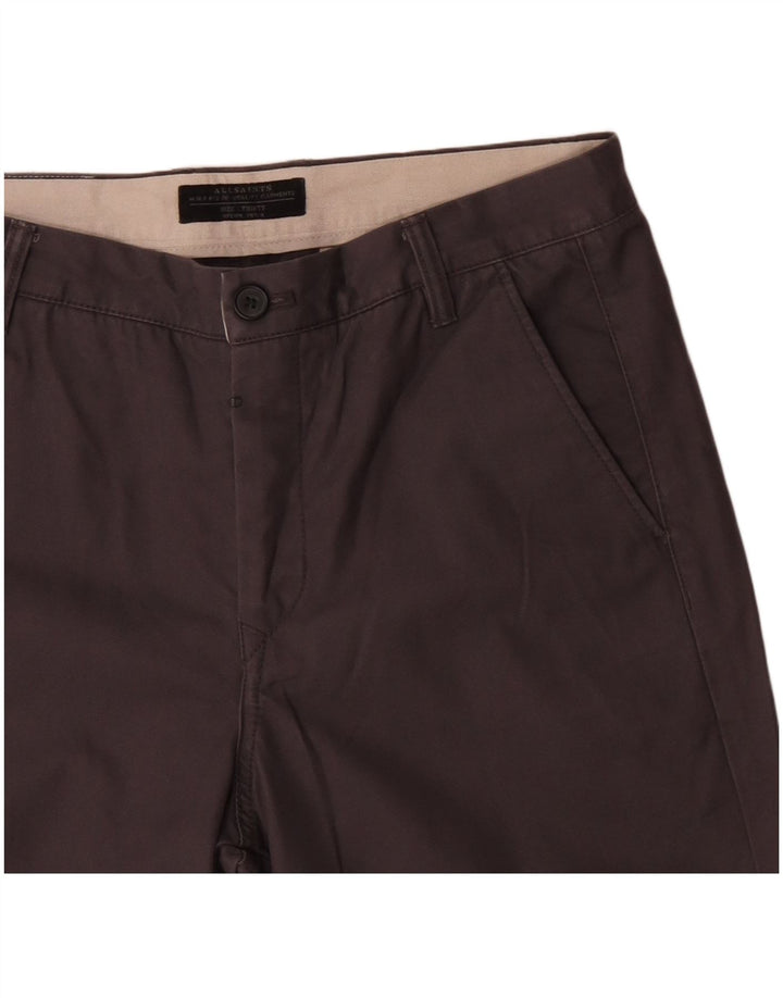 All Saints Herren-Chinoshorts W30 mittelbraune Baumwolle