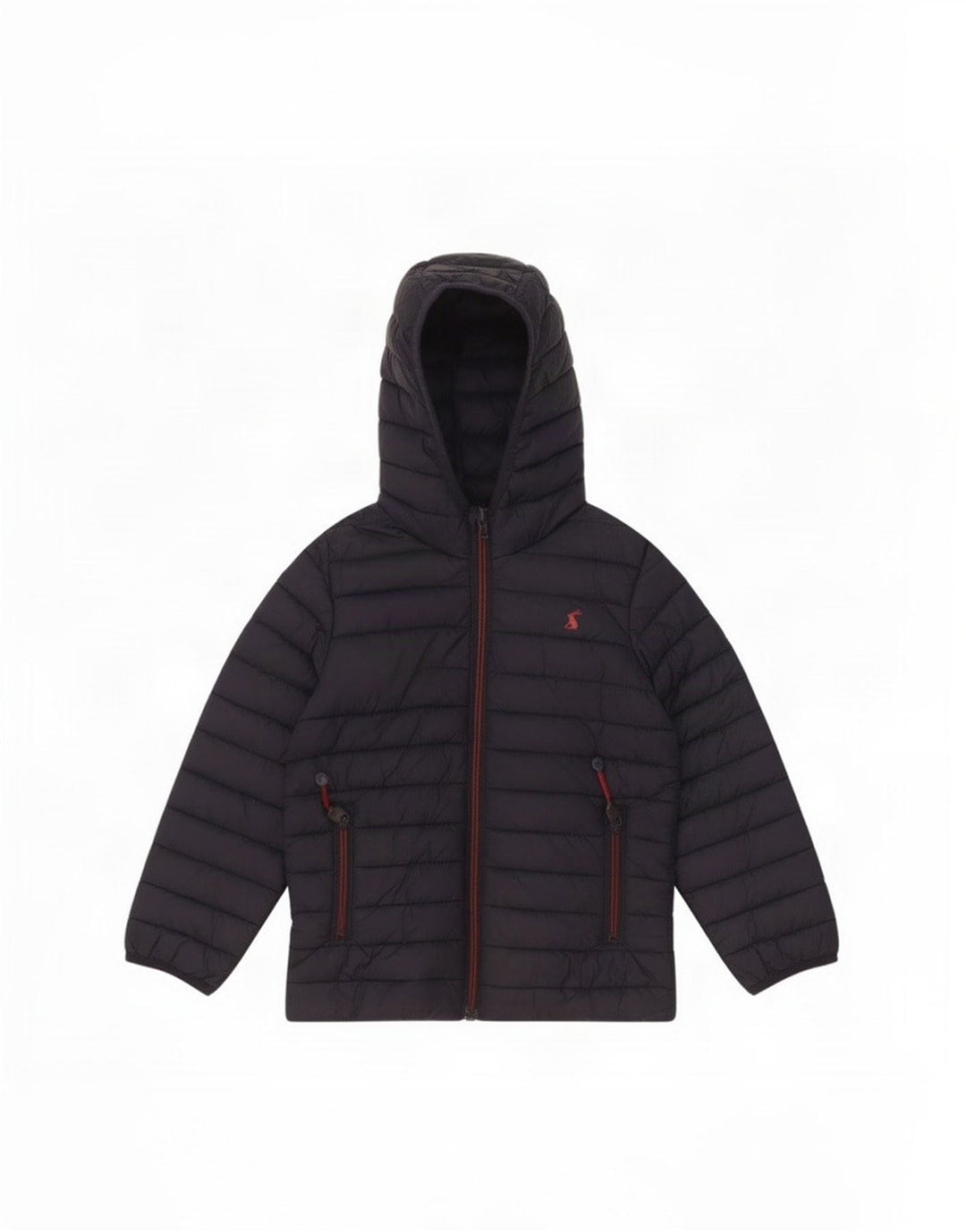 Joules wattierte Jungenjacke mit Kapuze, 5–6 Jahre, marineblaues Polyester
