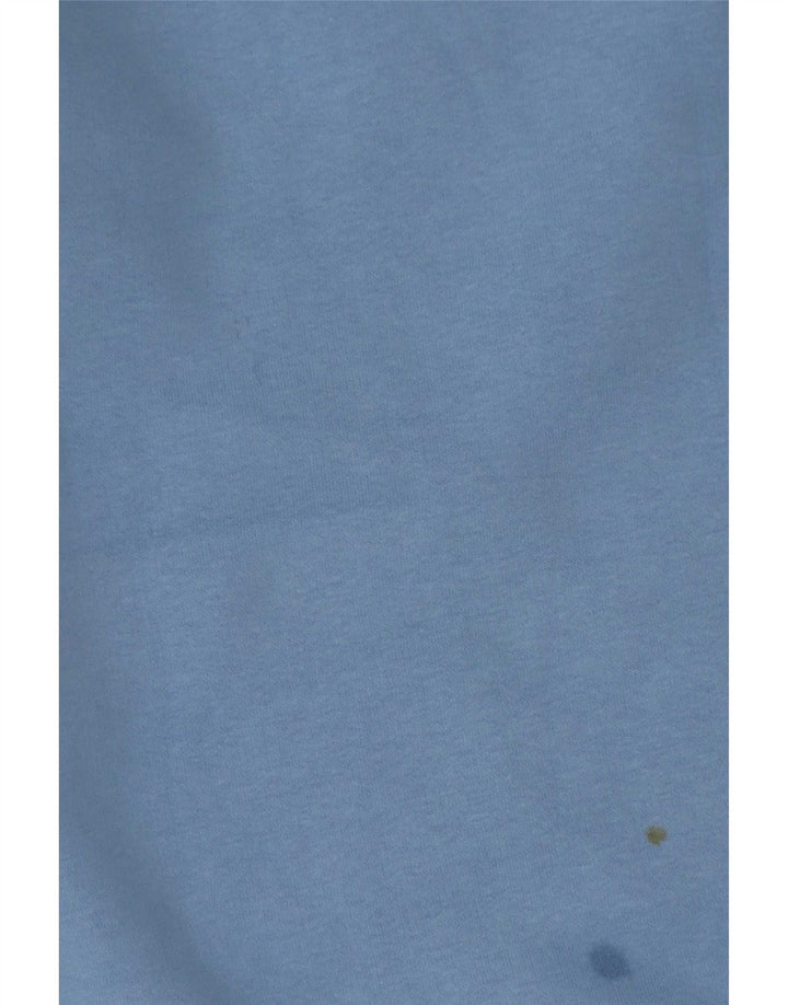 Crew Clothing Herren-Sweatshirt mit Reißverschluss am Hals, mittelblaue Baumwolle
