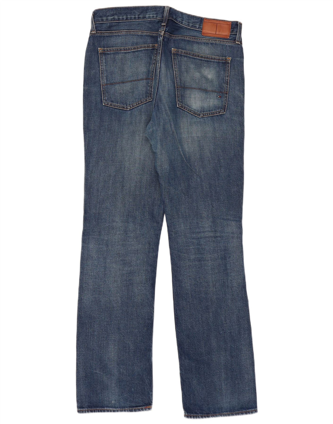 TOMMY HILFIGER Herren Straight Jeans W34 L32 Blaue Baumwolle