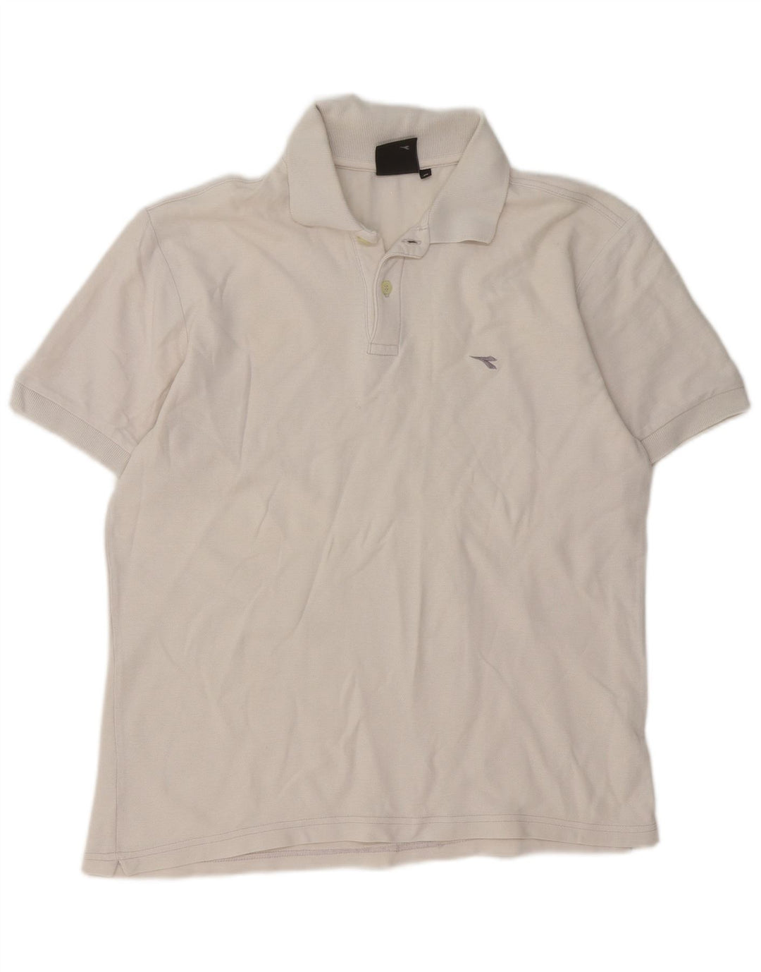 Diadora Herren-Poloshirt aus mittelweißer Baumwolle