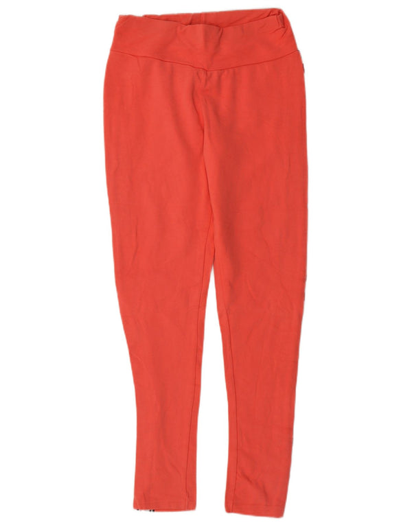 Fila Womens Graphic Leggings UK 10 Small Red Colourblock Baumwolle