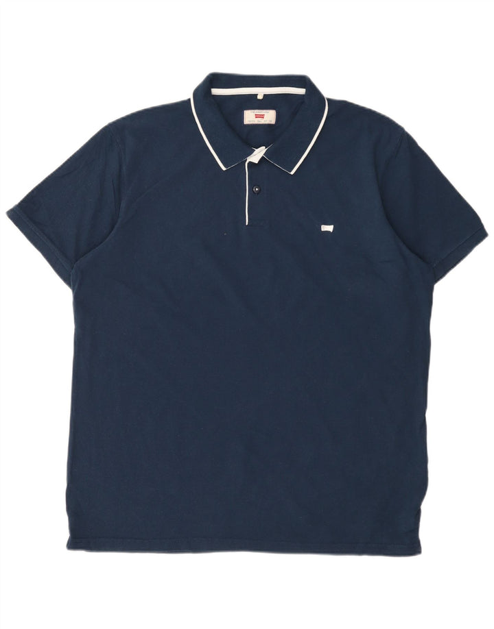 Carrera Herren Poloshirt 2XL Marineblau Baumwolle