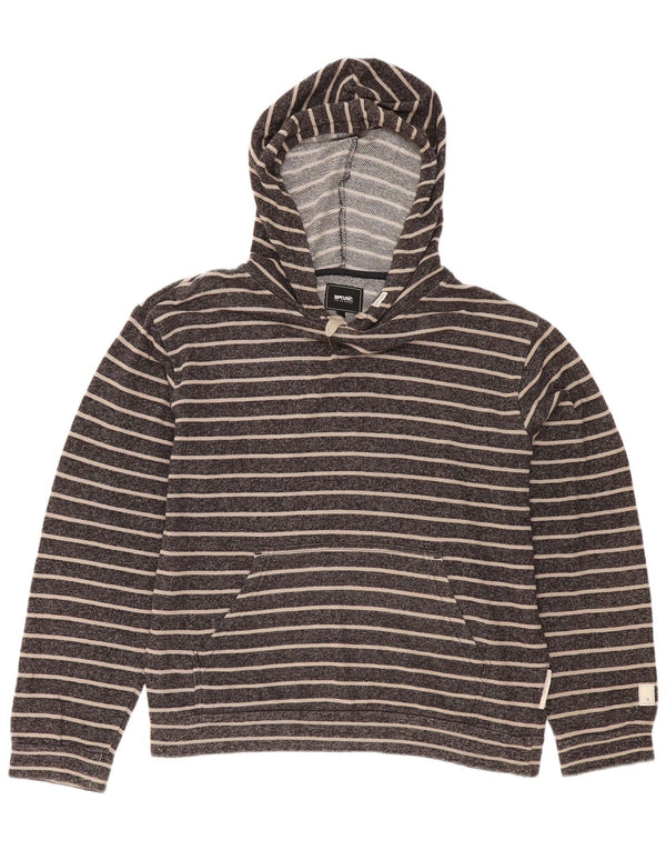 Rip Curl Damen Übergroßer Kapuzenpullover UK 10 Small Grau gestreift