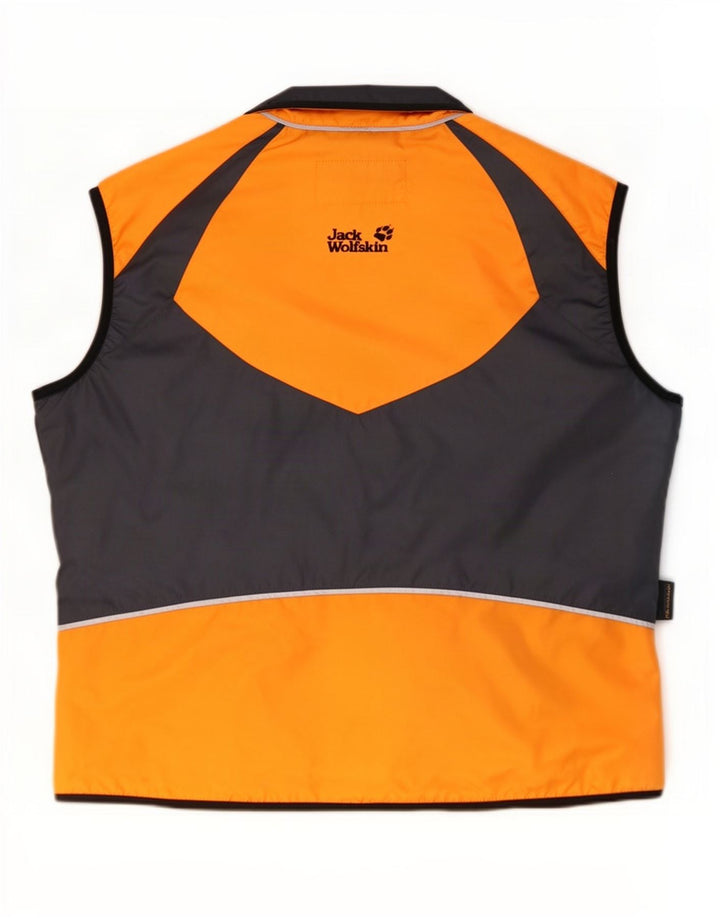 Jack Wolfskin Herren Weste UK 40 Large Orange Colourblock Polyester