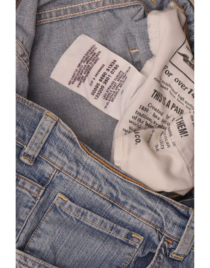 Levi's Damen Straight Jeans W31 L28 Blaue Baumwolle