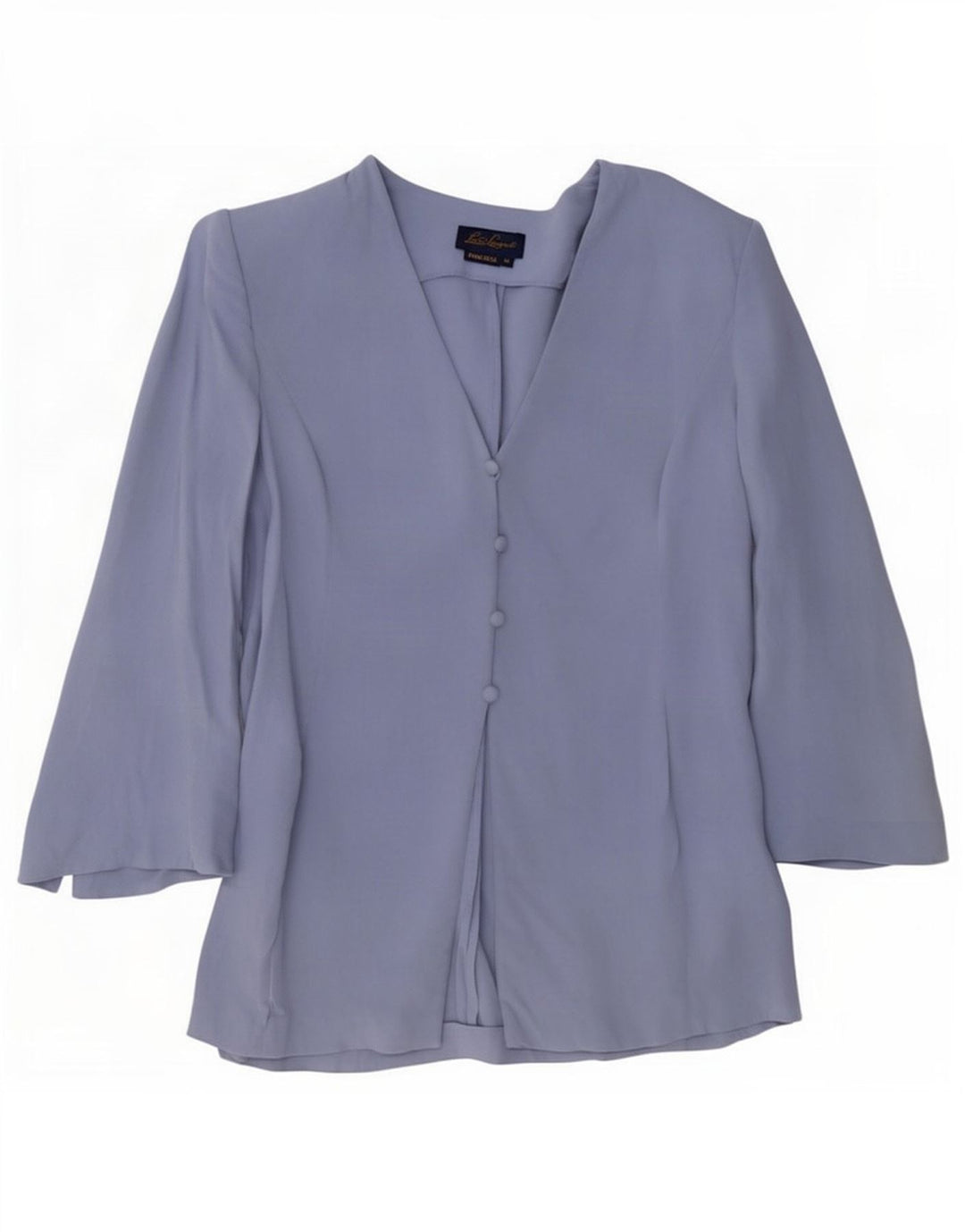 Luisa Spagnoli Damen Strickjacke Top UK 14 Mittelblaue Seide