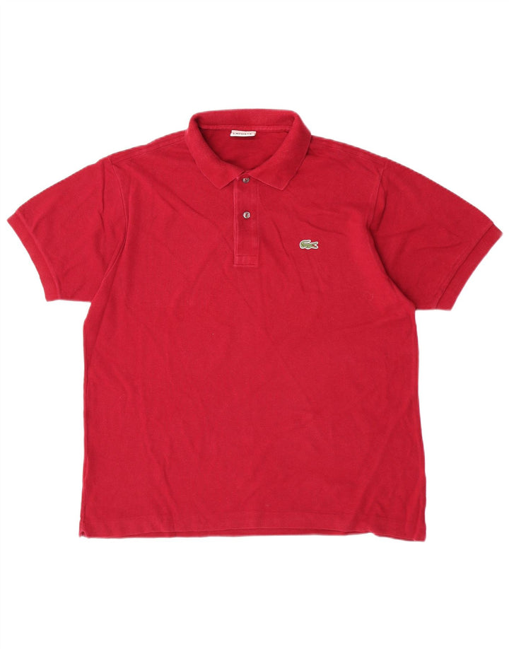 Lacoste Herren-Poloshirt, Größe 5, große rote Baumwolle