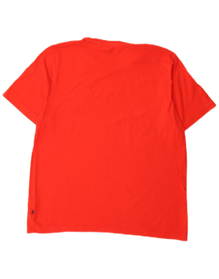Puma Herren Grafik T-Shirt Top Große rote Baumwolle