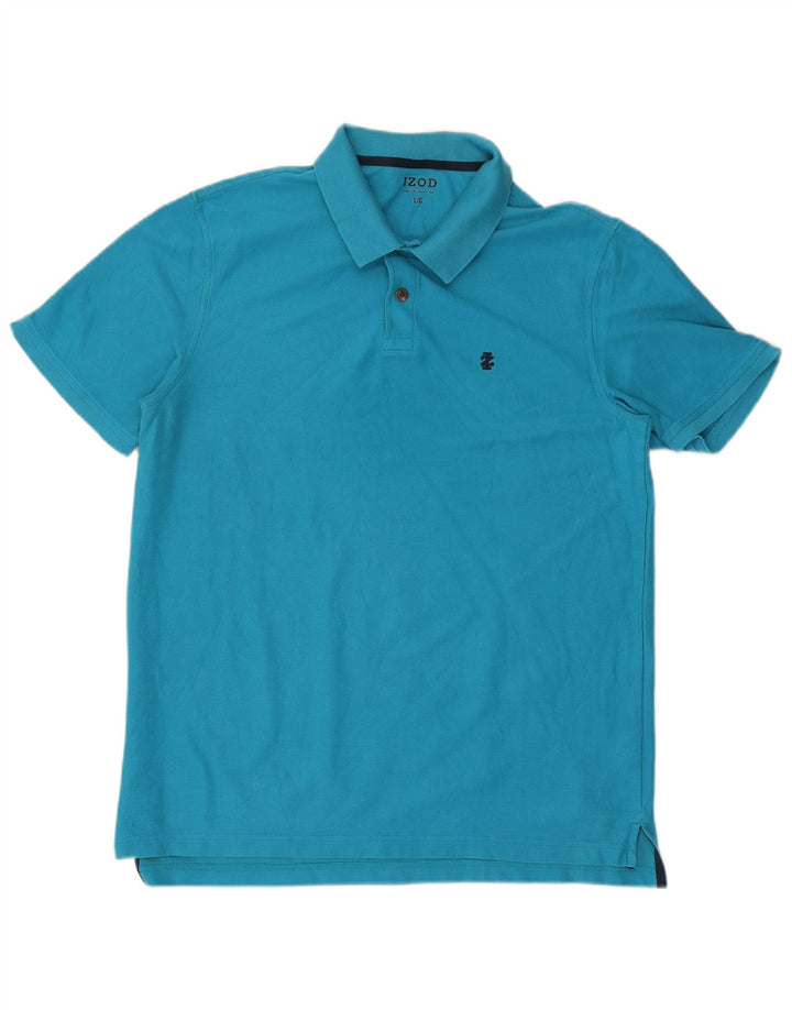 IZOD Herren-Poloshirt, groß, blaue Baumwolle