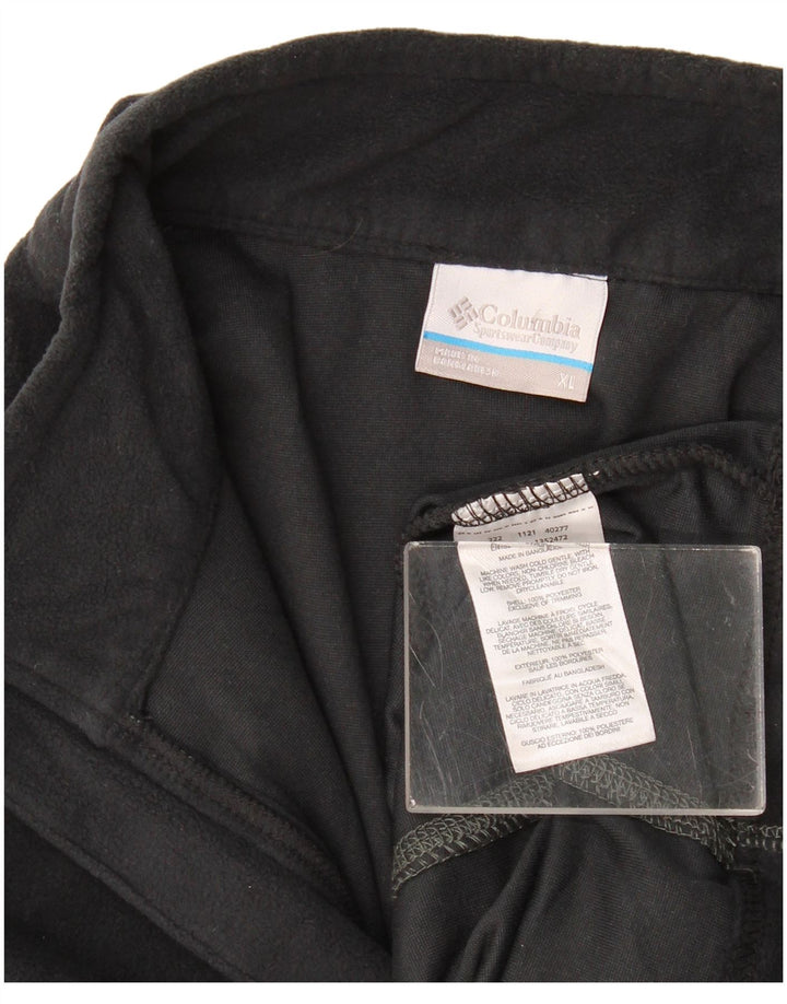 Columbia Herren-Fleecepullover mit Reißverschluss, XL, schwarzes Polyester