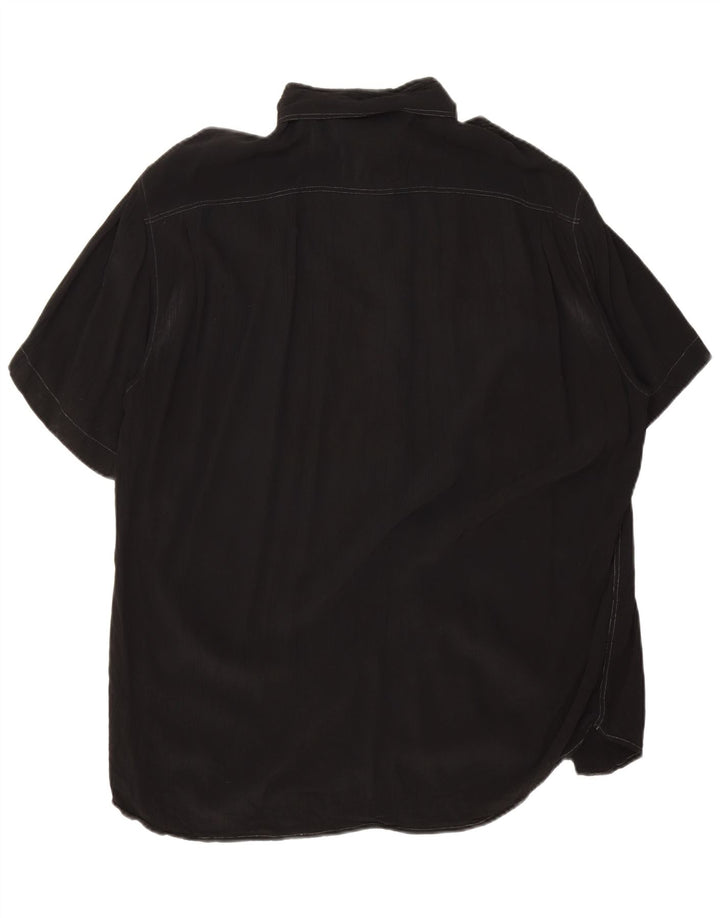 Cacharel Herren Tall Kurzarmhemd XL Schwarz