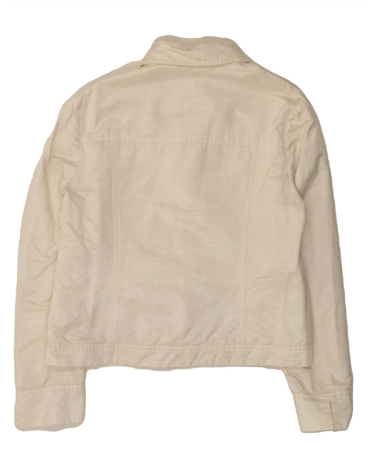 PENNY BLACK Womens Bomber Jacket UK 16 Large White Cotton Vintage Penny Black and Second-Hand Penny Black from Messina Hembry 