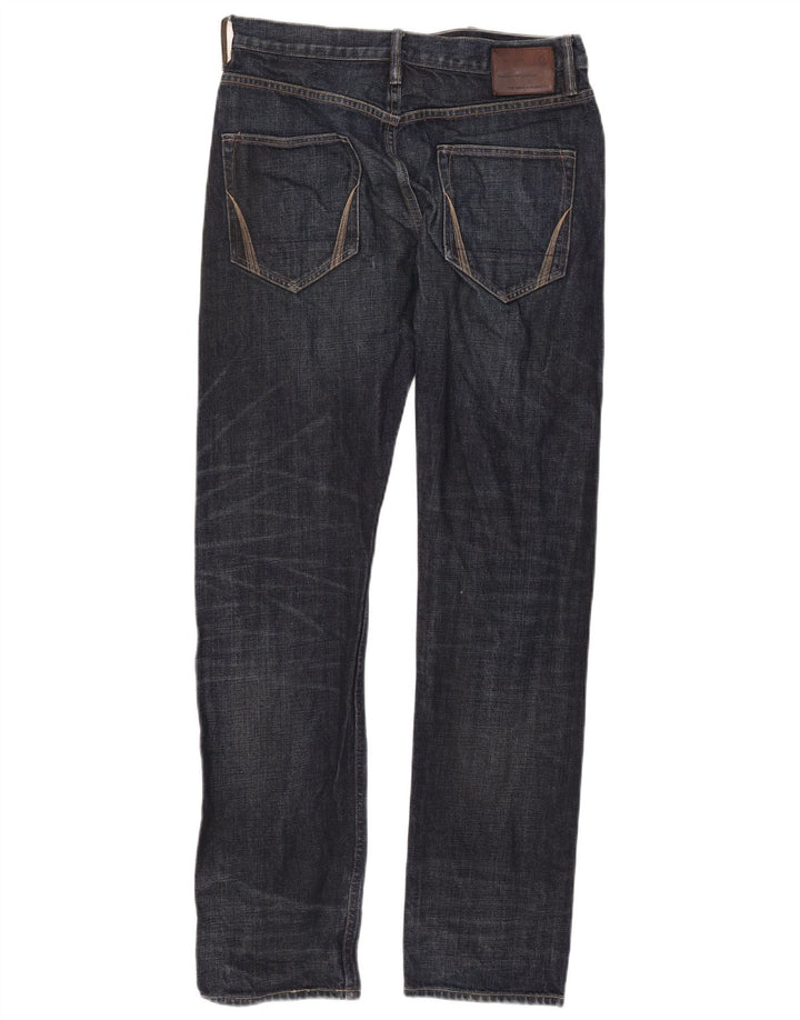 All Saints Herren Slim Jeans W32 L33 Marineblaue Baumwolle