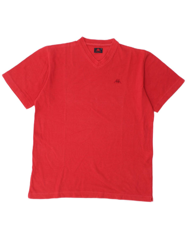 Kappa Herren T-Shirt Top Small aus roter Baumwolle