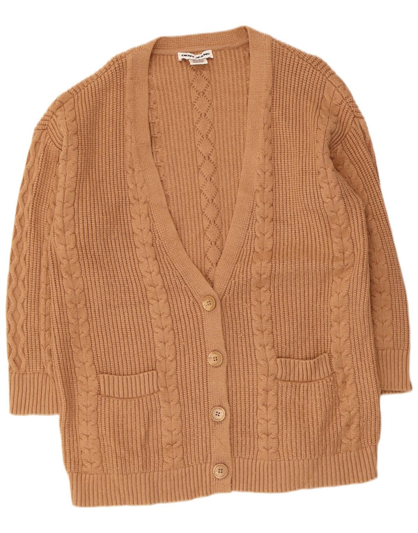 Dkny Damen Strickjacke mit 3/4-Ärmeln, UK 18, XL, Beige, Viskose