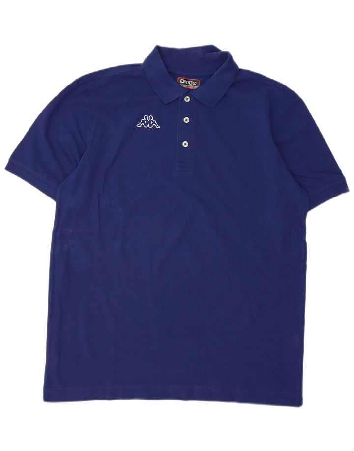 Kappa Herren Grafik-Poloshirt XL, blaue Baumwolle