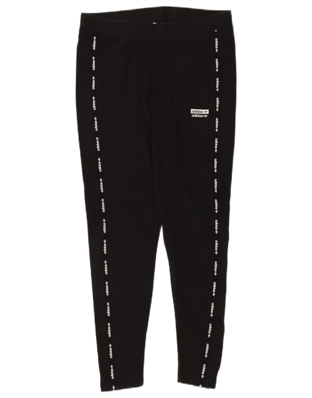 ADIDAS Damen Graphic Leggings UK 18 XL Schwarz Baumwolle