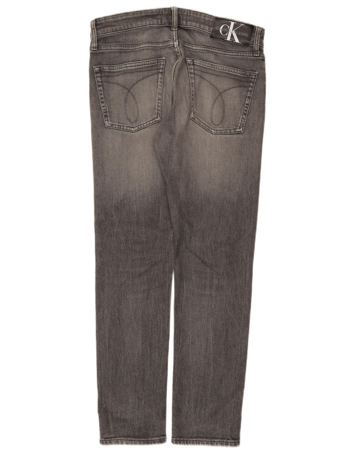 Calvin Klein Herren Larston Slim Jeans W32 L30 Graue Baumwolle