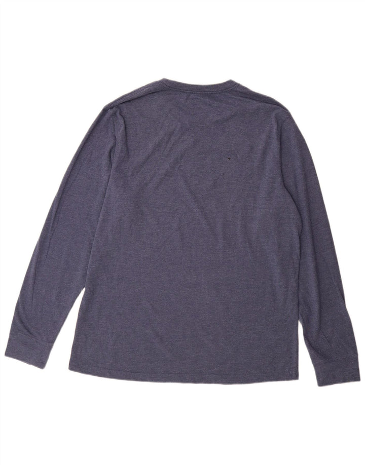 Eddie Bauer Herren-Top, langärmelig, groß, blaue Baumwolle