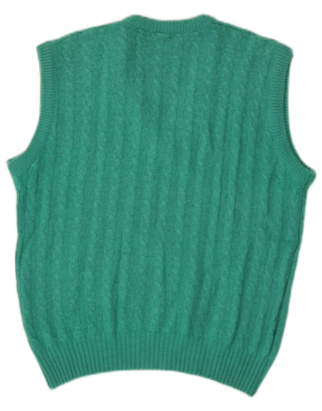 VINTAGE Damen Weste Tank Top UK 14 Mittelgrün