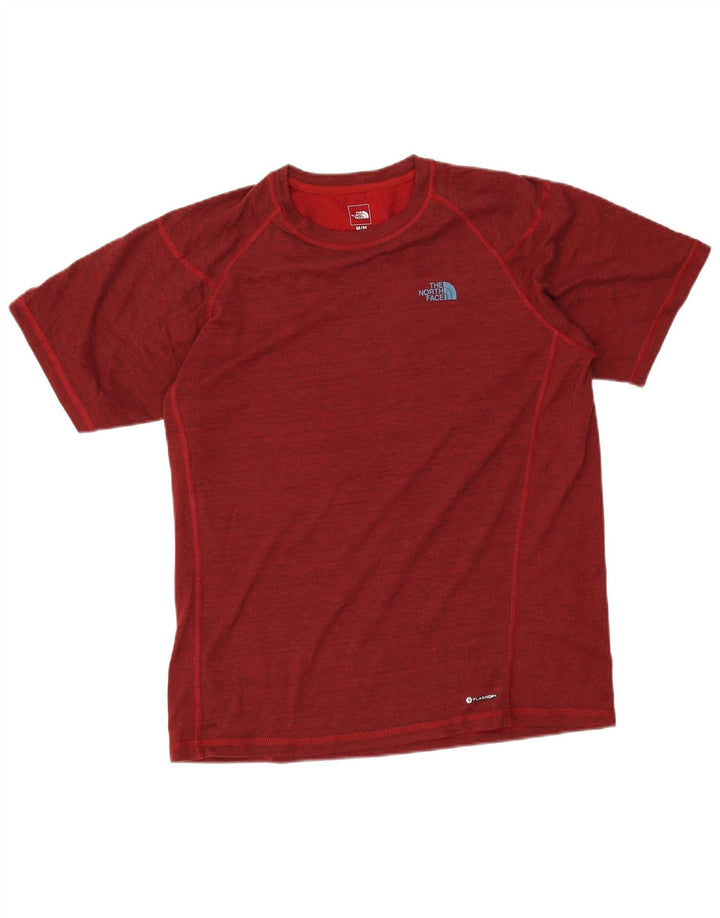 The North Face Herren-T-Shirt-Oberteil aus mittelrot meliertem Polyester