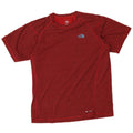 The North Face Herren-T-Shirt-Oberteil aus mittelrot meliertem Polyester
