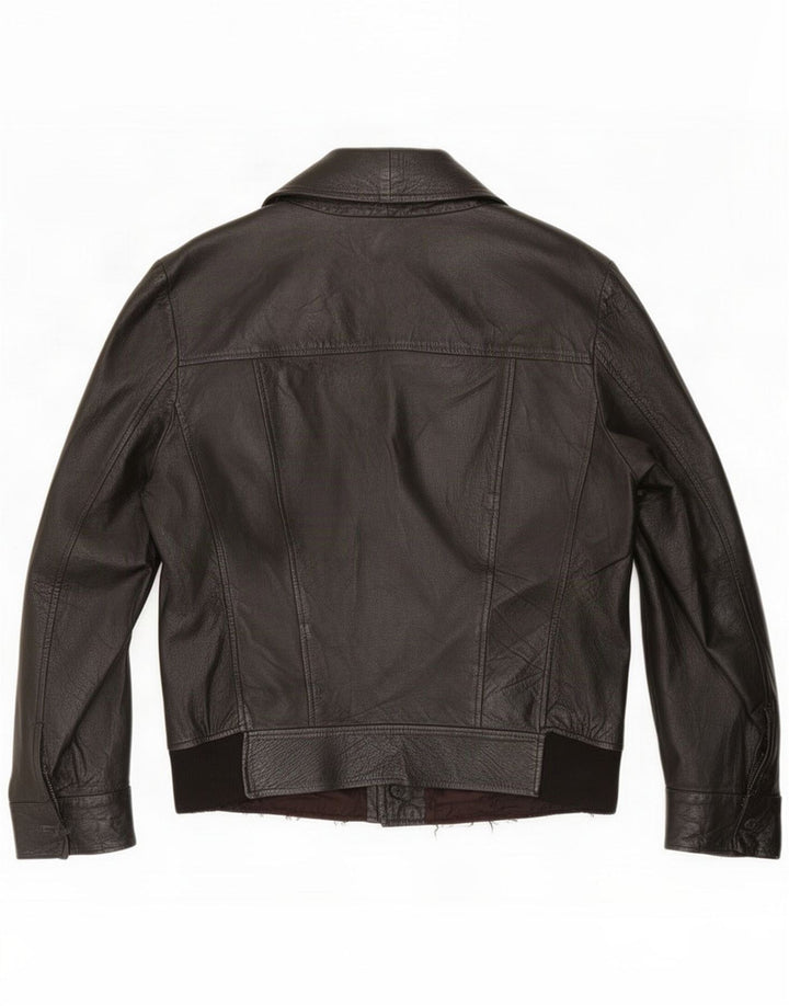 Vintage Herren Lederjacke UK 38 Medium Schwarz