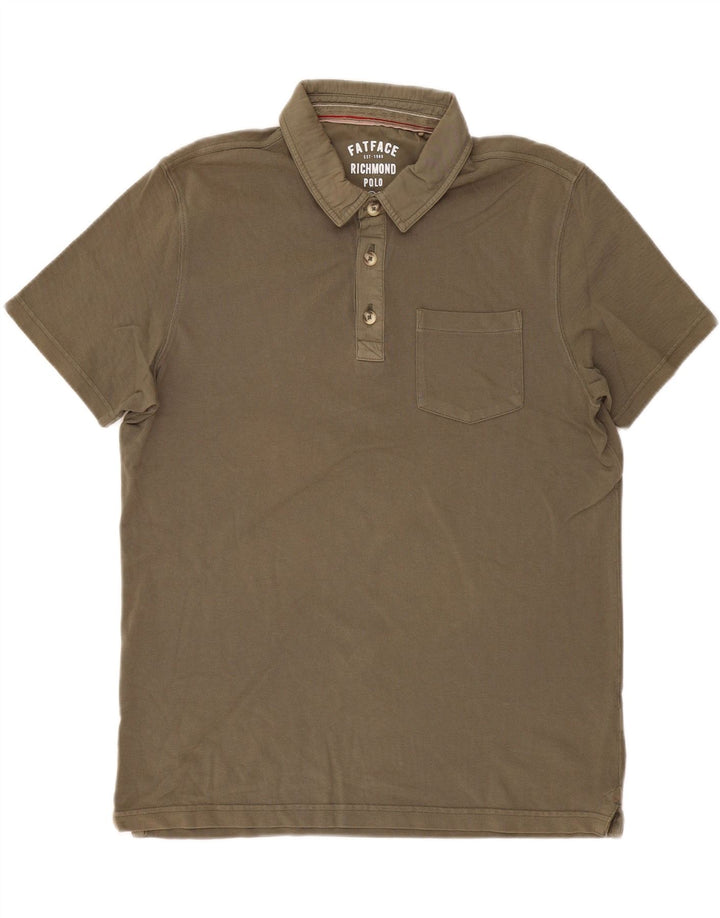 FAT FACE Herren-Poloshirt, groß, Khaki, Baumwolle