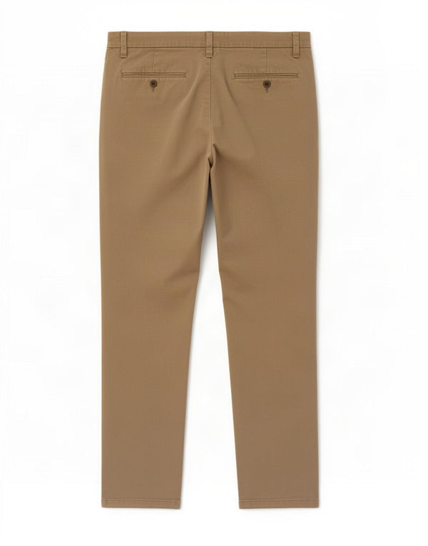 Marks & Spencer Mens Slim Chino Trousers W38 L33 Beige Cotton
