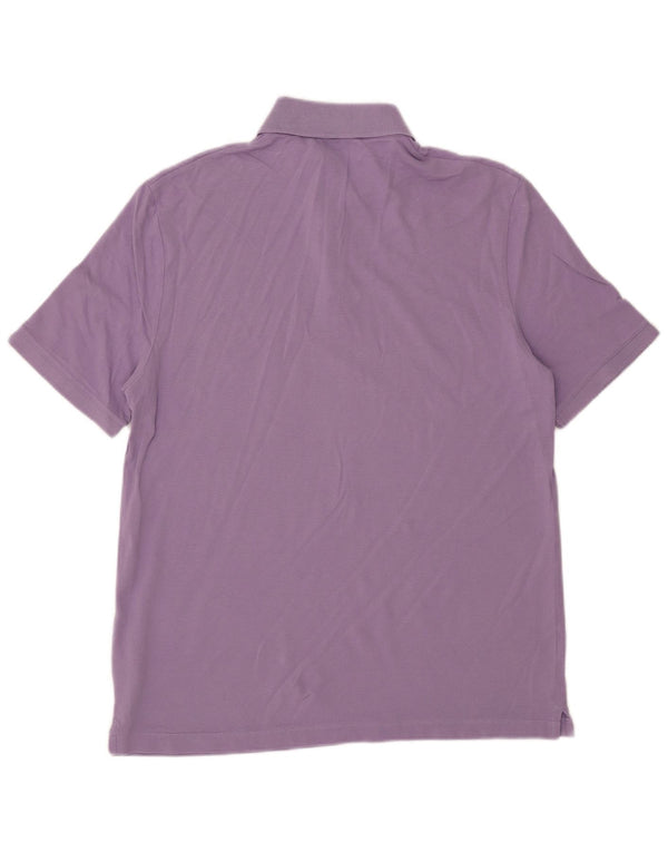 Cos Mens Regular Polo Shirt Large Purple Cotton