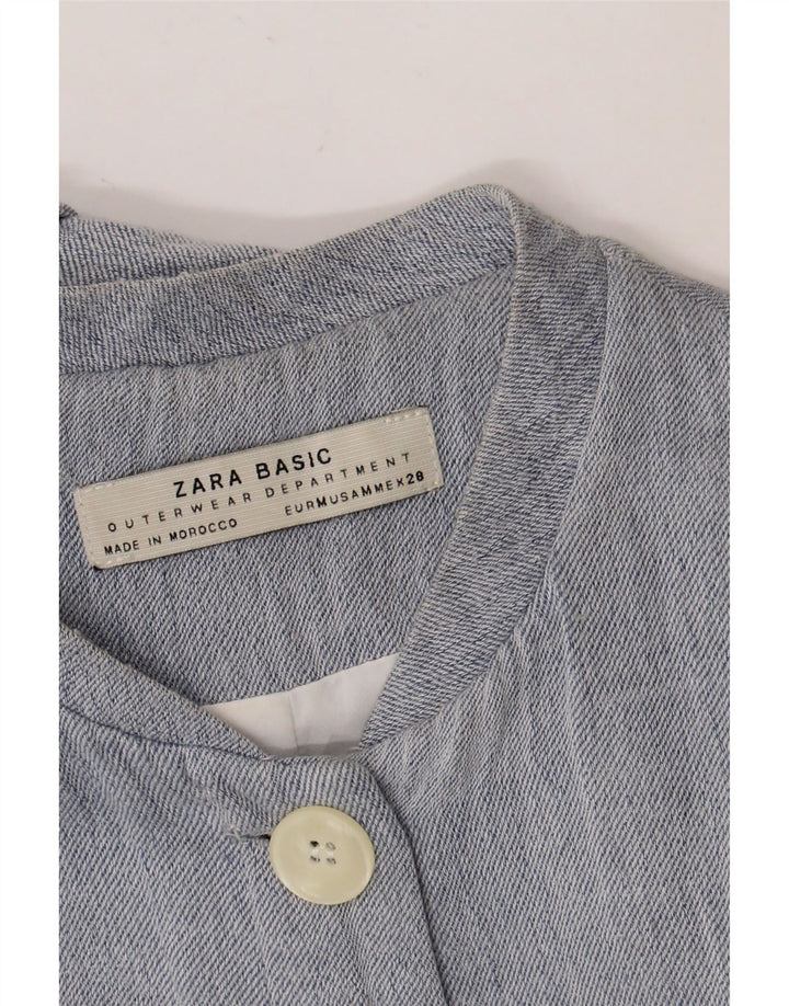 Zara Damen Mantel UK 14 Mittelblau