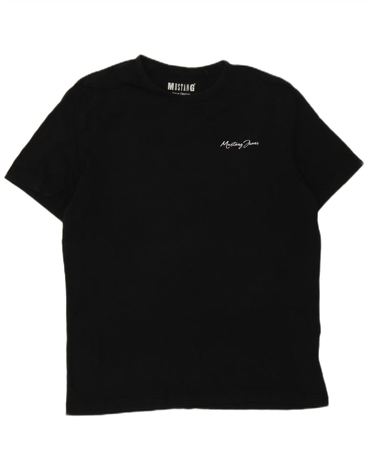 Mustang Herren T-Shirt Top Large Schwarz
