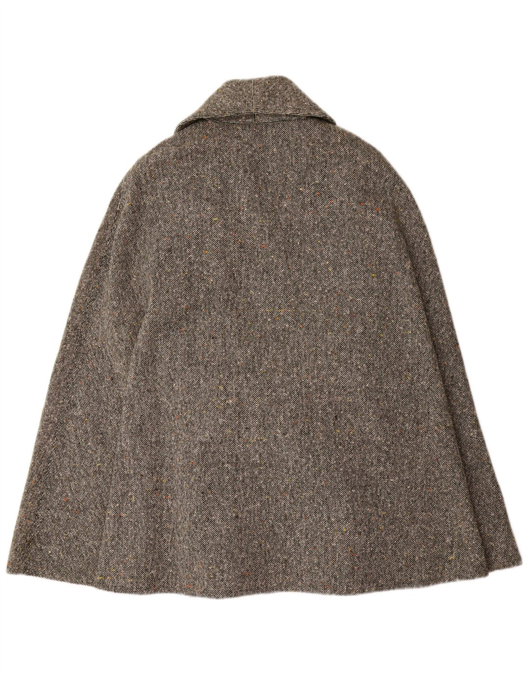 Vintage Damen Cape Mantel IT 44 Mittelgrau meliert