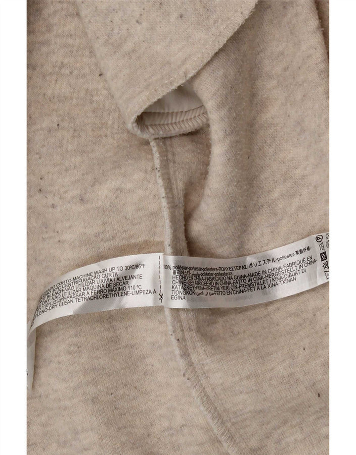 Übergroßer zweireihiger Mantel mit Kapuze von Zara für Damen, UK 10, Größe S, Beige