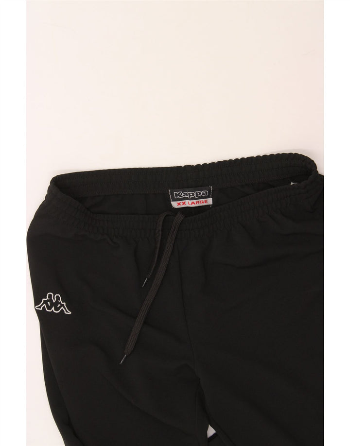 KAPPA Womens Tracksuit Trousers UK 20 2XL Black Polyester Vintage Kappa and Second-Hand Kappa from Messina Hembry 
