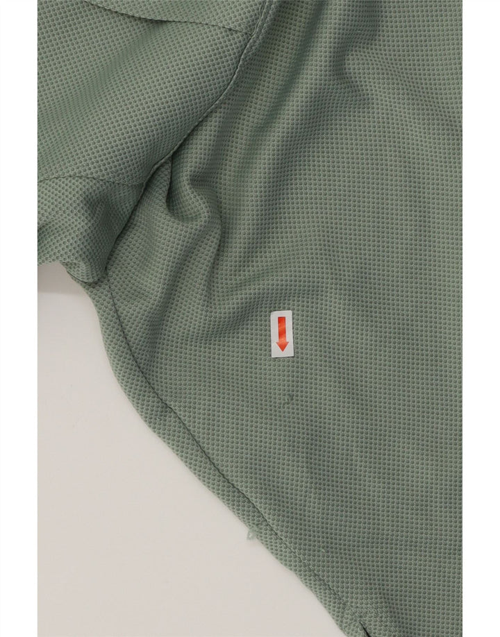 COLUMBIA Mens Polo Shirt Medium Green Polyester Vintage Columbia and Second-Hand Columbia from Messina Hembry 